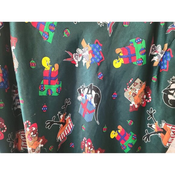 Christmas Looney Tunes Women Top 3X Plus Camisole Green Keyhole Tweety NOV28XE - Picture 5 of 8